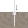Įmontuotas tvoros stulpas 44 vnt. Sidabrinė 120 cm