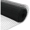 Hexagonal Fence with Post 10 x 0,4 m PVC dengtas plienas Pilka
