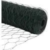 Hexagonal Fence with Post 10 x 1,5 m PVC dengtas plienas Žalia