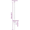Įmontuotas tvoros stulpas 22 vnt. Žalia 140 cm
