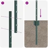 Įmontuotas tvoros stulpas 22 vnt. Žalia 140 cm