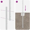 Įmontuotas tvoros stulpas 22 vnt. Sidabrinė 160 cm