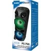 SVEN PS-750 2x40W; LED ekranai; TWS; FM radijas; AUX; USB/SD kortelės palaikymas;Apšvietimas; Mikrofono įvestis (karaoke); Nuotolinio valdymo pultas; Integruotas ekvalaizeris