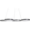 Pakabinamas šviestuvas Beliani Lampa wisząca LED PIBOR Metal Juodas