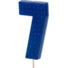PartyDeco gimtadienio žvakė Nr. 7, 6 cm, mėlyna, 31357