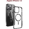 Dėklas Swissten Clear Jelly Magstick Metallic iPhone 13 Juodas