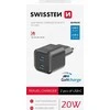 Swissten GaN PD 2x USB-C kelioninis įkroviklis 20W