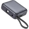 „Swissten“ išorinė baterija 10000 mAh su integruotais USB-C ir „Lightning“ laidais