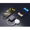 „Swissten“ išorinė baterija 10000 mAh su integruotais USB-C ir „Lightning“ laidais