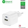 „Swissten“ kelioninis įkroviklis 12 W USB-C / USB-A