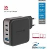 „Swissten“ kelioninis įkroviklis GaN 3x USB-C PD 100W / USB-A 18W QC