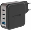 „Swissten“ kelioninis įkroviklis GaN 3x USB-C PD 100W / USB-A 18W QC