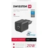 Swissten kelioninis įkroviklis GaN USB-C 20W PD / USB-A 18W QC