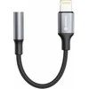 SWISSTEN TEXTILE Audio adaptér Lightning - 3.5mm Jack 0.15m juoda