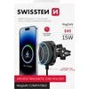 „Swissten Magstick“ kompaktiškas magnetinis automobilio laikiklis su belaidžiu įkrovikliu 15 W/7,5 W (suderinamas su „Magsafe“)