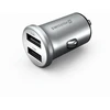 Swissten Metal Premium Car charger 2 x USB / 4.8A Sidabrinis