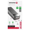 SWISSTEN, Nešiojamoji baterija, POWER LINE II, Li-Pol, 5/9/12V, telefonams ir kitiems įrenginiams įkrauti, 22013948, 30000mAh, juoda