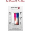 SWISSTEN apsauginis grūdintas stiklas RE 2.5D skirtas Apple iPhone 15 Pro Max