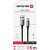 „Swissten Textile II USB - USB-C“ duomenų ir įkrovimo kabelis, 1,5 m