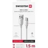 „Swissten Textile II USB - USB-C“ duomenų ir įkrovimo kabelis, 1,5 m