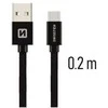 Swissten Textile Universal Quick Charge 3.1 USB-C duomenų ir įkrovimo laidas 20 cm