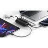 „Swissten Voltbox“ 35 W išorinė baterija, 10000 mAh, su integruotais USB-C ir „Lightning“ laidais