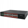 Šakotuvas Qoltec 52365 gigabito Ethernet komutatorius | 24x RJ45 | 2x SFP | 1000 Mb/s