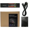 Šakotuvas „Qoltec FAST Ethernet PoE“ komutatorius 8x RJ45 PoE 2x RJ45 Uplink 120W 10/100 Mb/s
