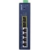 PLANET Industrial L2/L4 4 prievadų valdomas L2/L4 Gigabit Ethernet (10/100/1000) Mėlyna