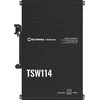 Šakotuvas Teltonika | DIN Rail Switch | TSW114 | Unmanaged | Wall-mountable | Gigabit Ethernet (copper) jungtys quantity 5 | Power supply type 2-pin industrial DC power socket