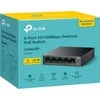 Šakotuvas TP-LINK | 5 prievadų 10/100 Mbps jungiklis su 4 prievadų PoE | LS105LP | Nevaldomas | Darbalaukis