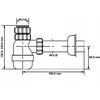 McAlpine Sifonas, butelinis, didelis, 1½ x 40 mm, be spustu