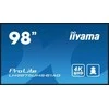 Monitorius Iiyama 98" 3840x2160, UHD IPS panel, Haze 25%, 500cd/m²,Speakers 2x16W, Multiple Inputs :DVI-I VGA, HDMI 3x, DP-out, USB 2.0x2, WiFi, LAN, Media Player, RS232C, iiSignage2 (CMS/DMS), E-Share, Android 11 OS, OPS PC-SLOT