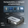 Unitek HDMI siųstuvas su matmenimis ir jungtimis