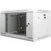 Spintelė rakinama, vienos sekcijos Lanberg WF01-6406-10S (6U, 368mm / 600mm / 450 mm, pakabinama, Stiklas, 19', pilka spalva)