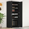 Batu skrynia 80 x 39 x 178 cm Apdirbta mediena Juoda
