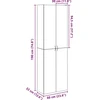 Highboard Artisan Ąžuolas 60x32x190 cm Inžinerinė mediena