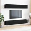 TV staliukas TV spintelių komplektas 4 pcs Juodas ąžuolas 100 x 30 x 30 cm