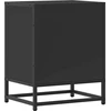 Spintelė prie lovos Juoda 40x31x50 cm Mediena ir metalas
