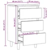 Spintelė prie lovos Old Wood 40x35x69 cm Engineered Wood