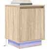 naktinė spintelė su LED lemputėmis Sonoma ąžuolas 38x34x50 cm