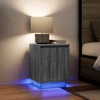 naktinė spintelė su LED lemputėmis Pilka Sonoma 38x34x50 cm