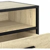 TV staliukas Televizoriaus spintelė, ąžuolo, 100x34,5x40cm, mediena/metalas
