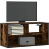 TV staliukas Televizoriaus spintelė, dūminė, 80x31x39,5cm, mediena/metalas