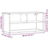 TV staliukas Televizoriaus spintelė, dūminė, 80x31x39,5cm, mediena/metalas