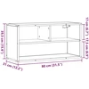 TV staliukas Televizoriaus spintelė, ruda, 80x31x39,5cm, mediena/metalas