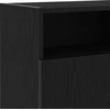 TV staliukas TV spintelė su LED lemputėmis, juodo ąžuolo spalvos, 120x30x50cm, inžinerinė mediena