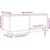 TV staliukas Televizoriaus spintelė 100 x 35 x 40 cm Juodas ąžuolas