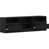 TV staliukas Televizoriaus spintelė su stalčių Juoda 150 x 33.5 x 45 cm