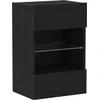 TV staliukas TV spintelių komplektas 40 x 30 x 60,5 cm Juoda
